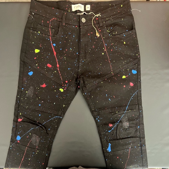 Black/painted jeans - Picture 1 of 3